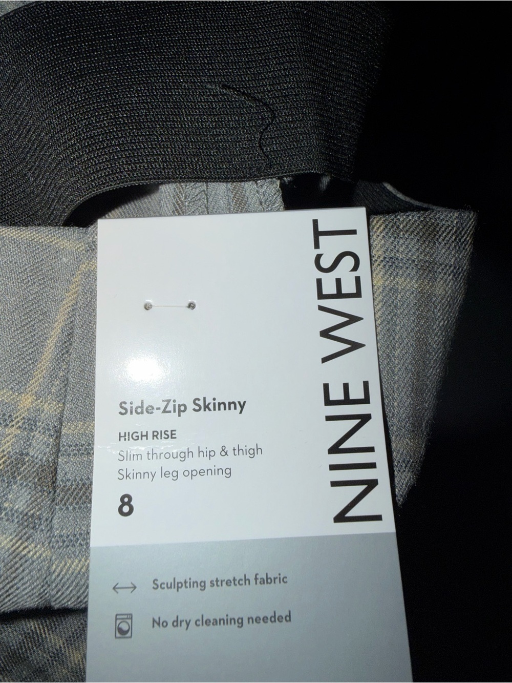 Nine West Gray Plaid Dress Pants - Picture 4 of 5